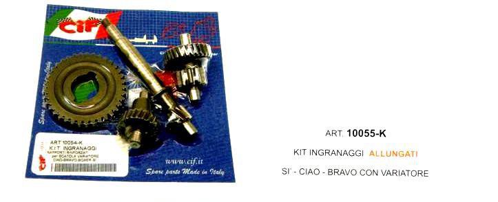 ART.10055-K KIT INGRANAGGI ALLUNGATI -CIAO-BRAVO CON VARIATORE -SI' ART.10055-K KIT INGRANAGGI ALLUNGATI -CIAO-BRAVO CON VARIATORE -SI'